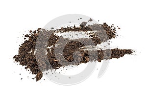 Dirt, soil pile isolated on white background