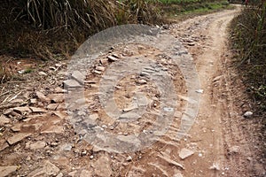 Dirt and stone road