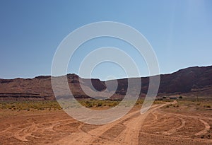 A dirt track in arizona's wilderness