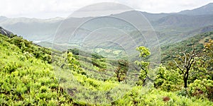 Dirt Track on Steep HillBeautiful View over the Mountains of Nyika Plateau