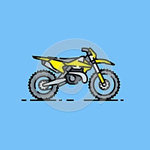 Dirtbike line icon photo