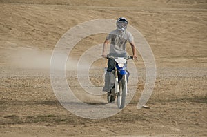 Dirtbike riders desert photo