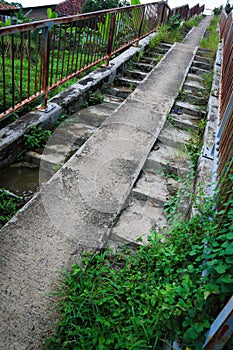 Dirty abandoned stairs