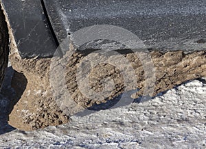 Dirty car, winter