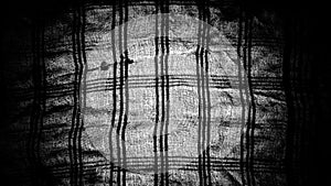 Dirty cloth napkin texture. Black and white