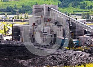 Dirty coal mine building fossil energy resource