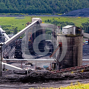 Dirty coal mine structures fossil energy resource