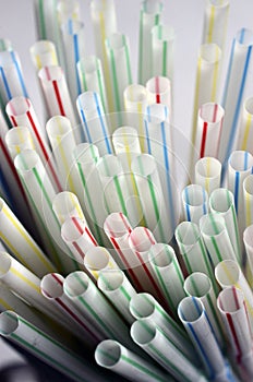 Dirty Colored plastic straws