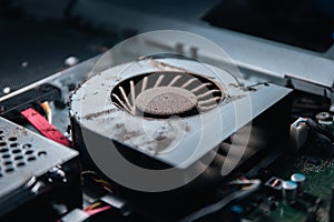 dirty computer cpu cooling fan