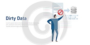 dirty data input into database restriction on input entry inaccurate information into the system to avoid error garbage photo