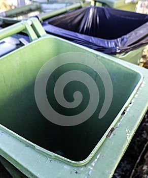 Trash container inside