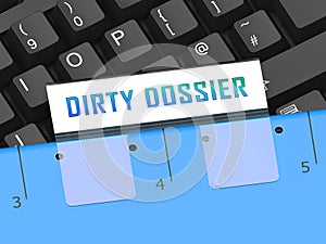 Dirty Dossier File Containing Political Information On The American President 3d Illustration