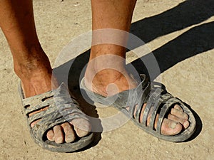 Dirty feet photo