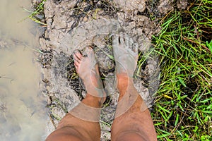 Dirty Foot over mud