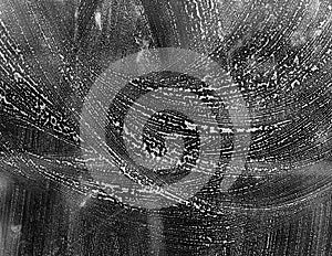 Dirty glass texture in black and white