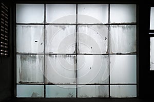 Dirty glass wall photo