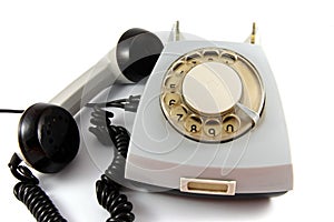 Dirty Grey retro Rotary Phone