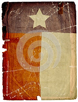 Dirty Grunge American Flag Paper Background Texture