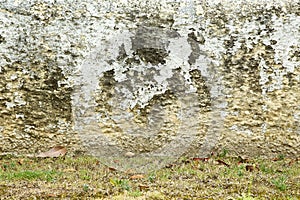 Dirty grungy wall with flaky paint