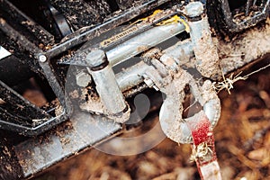 Dirty hook winch bumper atv