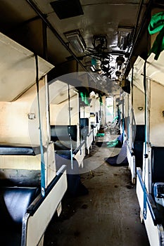 Dirty interior train.