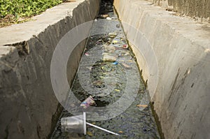 Dirty irrigation ditch Ecological problems
