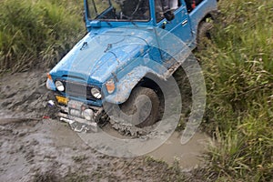 Dirty jeep on competition