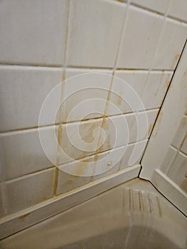 Dirty Limescale Bathroom Tile Soap Scum Shower Tiles photo