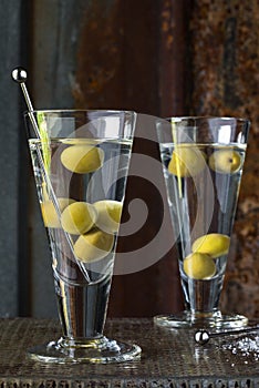 Dirty Martini Garnished with Olives