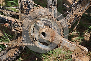 Dirty mountain bike