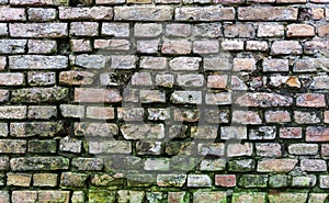 Dirty old brick wall background