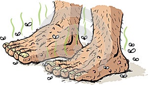 Dirty old feet