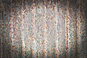 Dirty and rusty galvanized iron plate