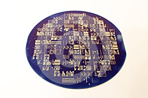 A dirty silicium wafer, covered with fingerprints photo