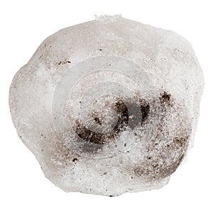 Dirty snowball or hailstone