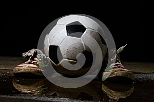 Dirty soccer ball