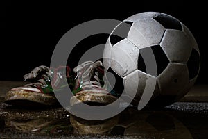 dirty soccer ball