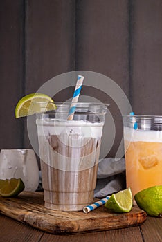 Dirty soda, soda and creamer alcohol free mocktail