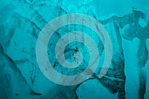 Dirty surface. Blue plastic. Scratched surface texture