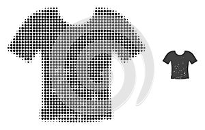 Dirty T-Shirt Halftone Dotted Icon