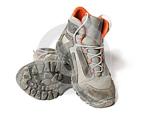 Dirty trekking shoes