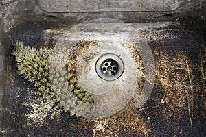 Dirty, unhygienic washbowl