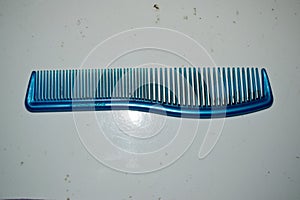 Dirty and unwashed old hair comb/tooth comb