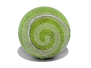 Dirty used tennis ball