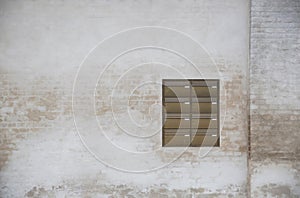 Dirty wall with Mailboxes