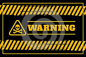 Dirty warning background in yellow and black colors