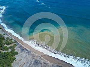 Dirty water in ocean coast