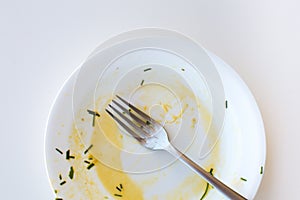 Dirty white plate (cropped)