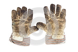 Dirty working gloves