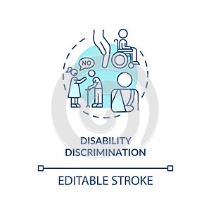 Disability discrimination concept icon